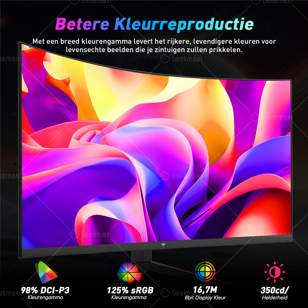 [Voorverkoop] KTC H32S17F 32 Inches HVA Gebogen Gaming Monitor, 240Hz, 1500R, 1920x1080 FHD, HDR10 Ondersteuning, Adaptive Sync