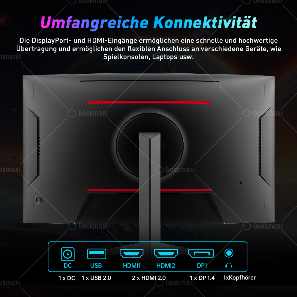 [Vorverkauf] KTC H32S17F 32 Zoll HVA Curved Gaming Monitor, 240 Hz, 1500R, 1920 x 1080 FHD, HDR10-Unterstützung, Adaptive Sync