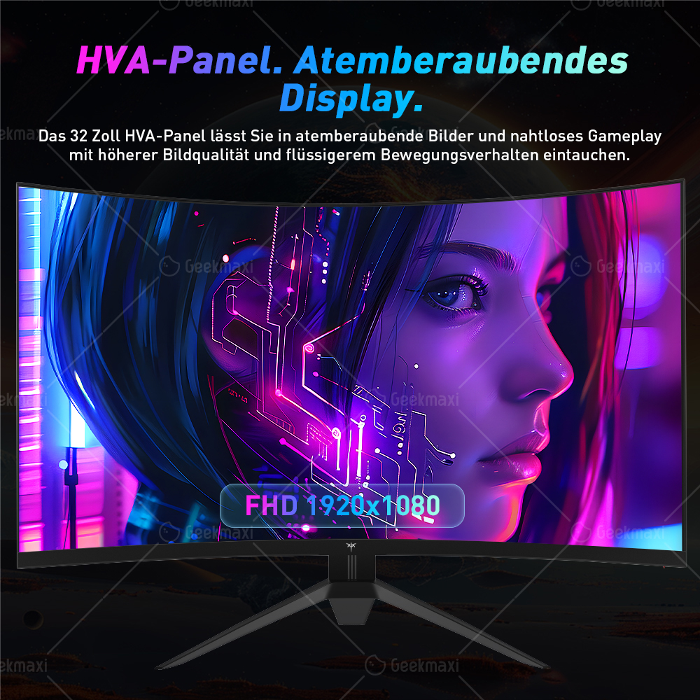 [Vorverkauf] KTC H32S17F 32 Zoll HVA Curved Gaming Monitor, 240 Hz, 1500R, 1920 x 1080 FHD, HDR10-Unterstützung, Adaptive Sync