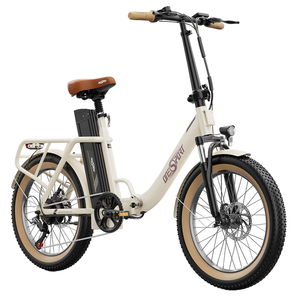 ONESPORT OT16-2 Opvouwbare elektrische fiets, 250W motor, 48V 17Ah accu, 20*3.0 inch banden - Wit