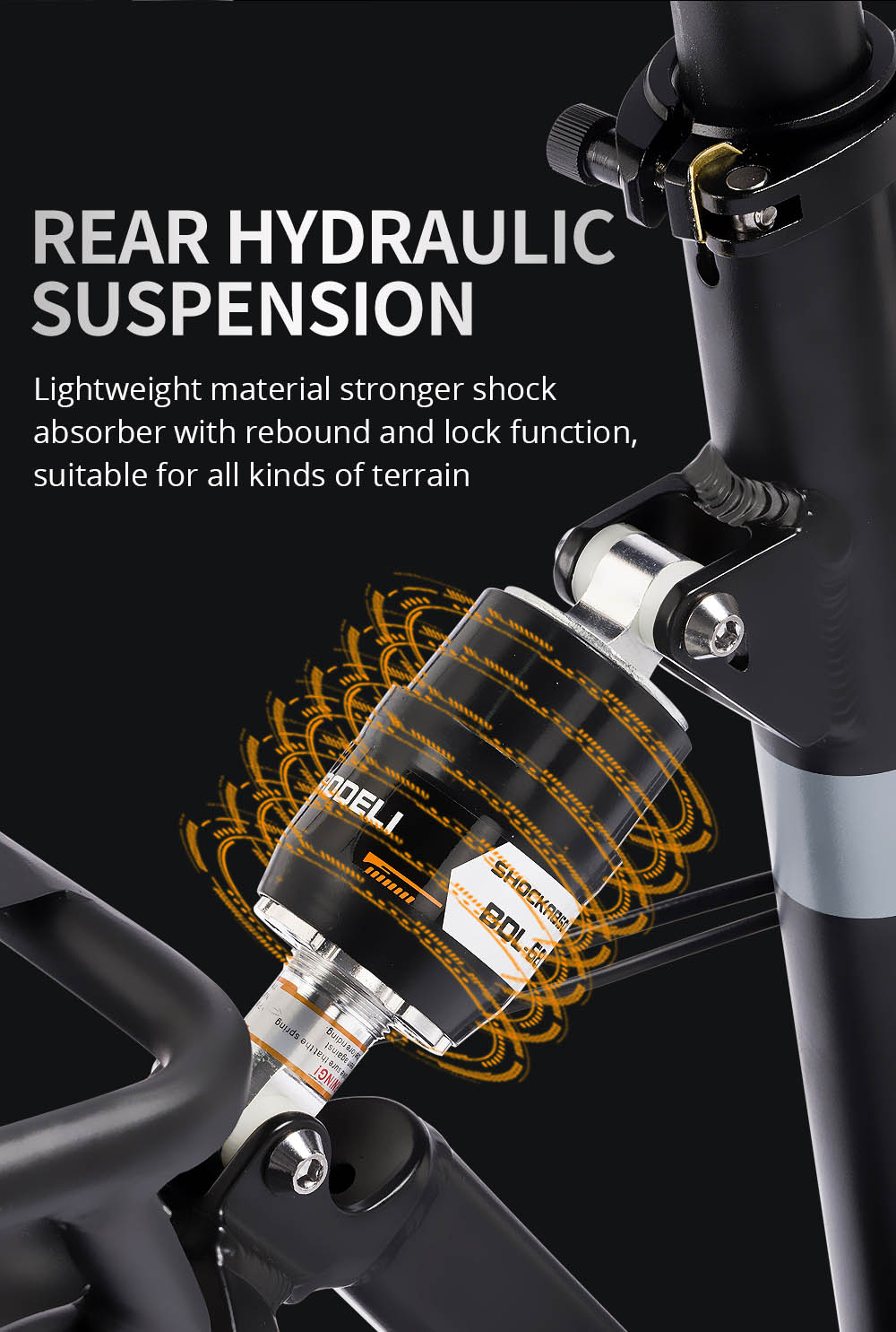 Ridstar H20 faltbares Elektrofahrrad, 1000W Motor, 48V 15AH Batterie, 20*4.0inch Fat Tires, 45km/h Max Speed