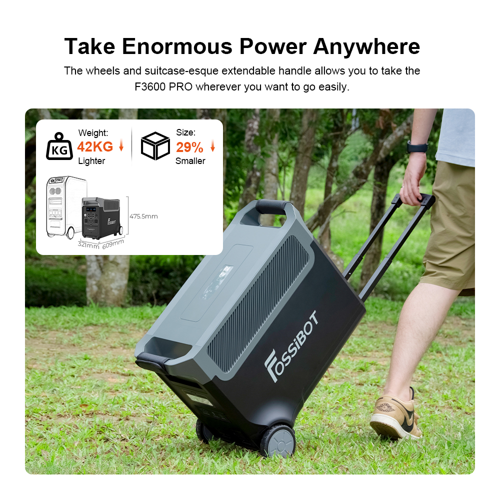 FOSSiBOT F3600 Pro 3840Wh 3600W Portable Power Station, LiFePO4 Battery, App Control, Expand Up To 11520Wh