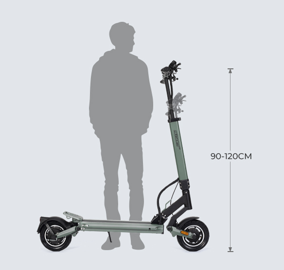 Ausom GX1-20KM/H Opvouwbare Elektrische Scooter, 500W Motor, 48V 15.6 Ah Accu, NFC Ontgrendeling, 9x3” Banden, 80 km