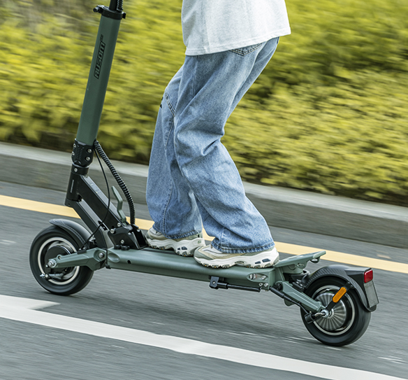 Ausom GX1-20KM/H Foldable Electric Scooter, 500W Motor, 48V 15.6 Ah Battery, NFC Unlock, 9*3” Tires, 80km