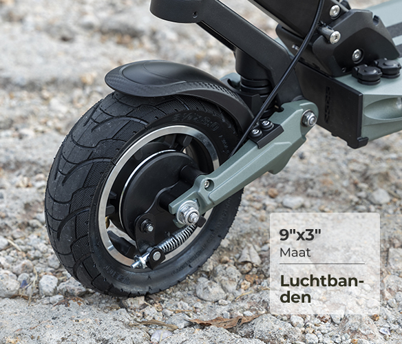 Ausom GX1-25KM/H Opvouwbare Elektrische Scooter, 500W Motor, 48V 15.6 Ah Accu, NFC Ontgrendeling, 9x3” Banden, 80 km