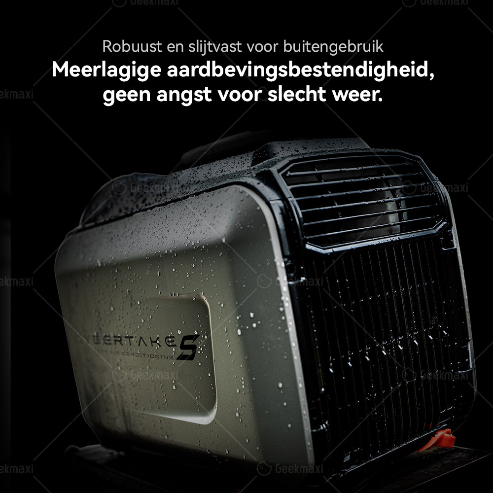 Lichtgewicht Draagbare Outdoor Airconditioner CYBERTAKE S1 Pro, Koelvermogen 3300BTU/H 960W Max, 38dB, met uitlaatluchtslang