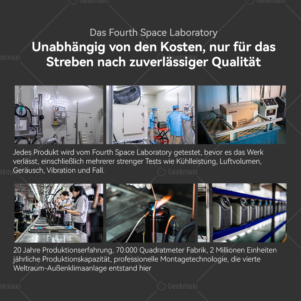 Leichtes tragbares Klimagerät für den Außenbereich CYBERTAKE S1 Pro, Kühlleistung 3300BTU/H 960W Max, 38dB, mit Abluftschlauch