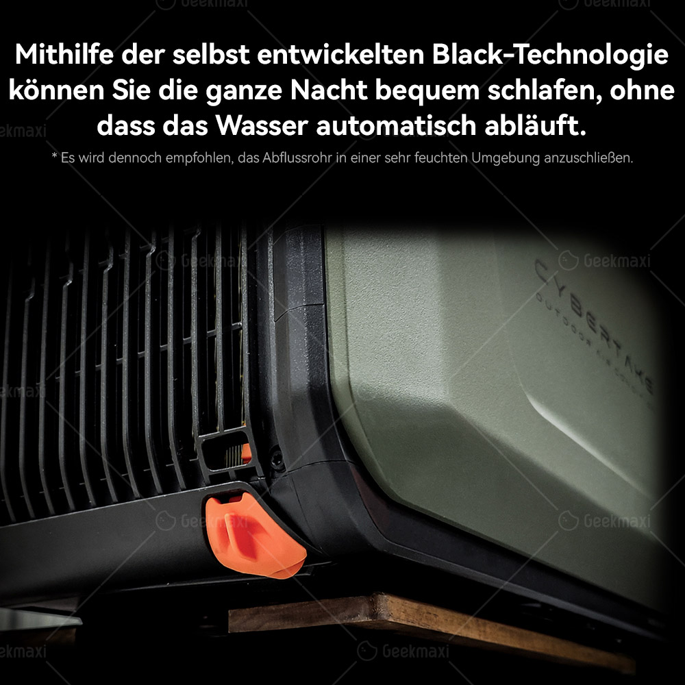 Leichtes tragbares Klimagerät für den Außenbereich CYBERTAKE S1 Pro, Kühlleistung 3300BTU/H 960W Max, 38dB, mit Abluftschlauch