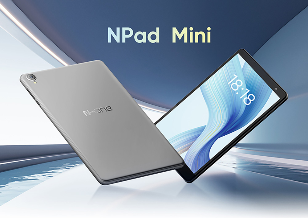 N-one Npad Mini Android 14 Tablet, 8 1280 * 800 IPS scherm, Allwinner A523 8 kernen Max 2.0 GHz, 4GB+8GB RAM 64GB ROM