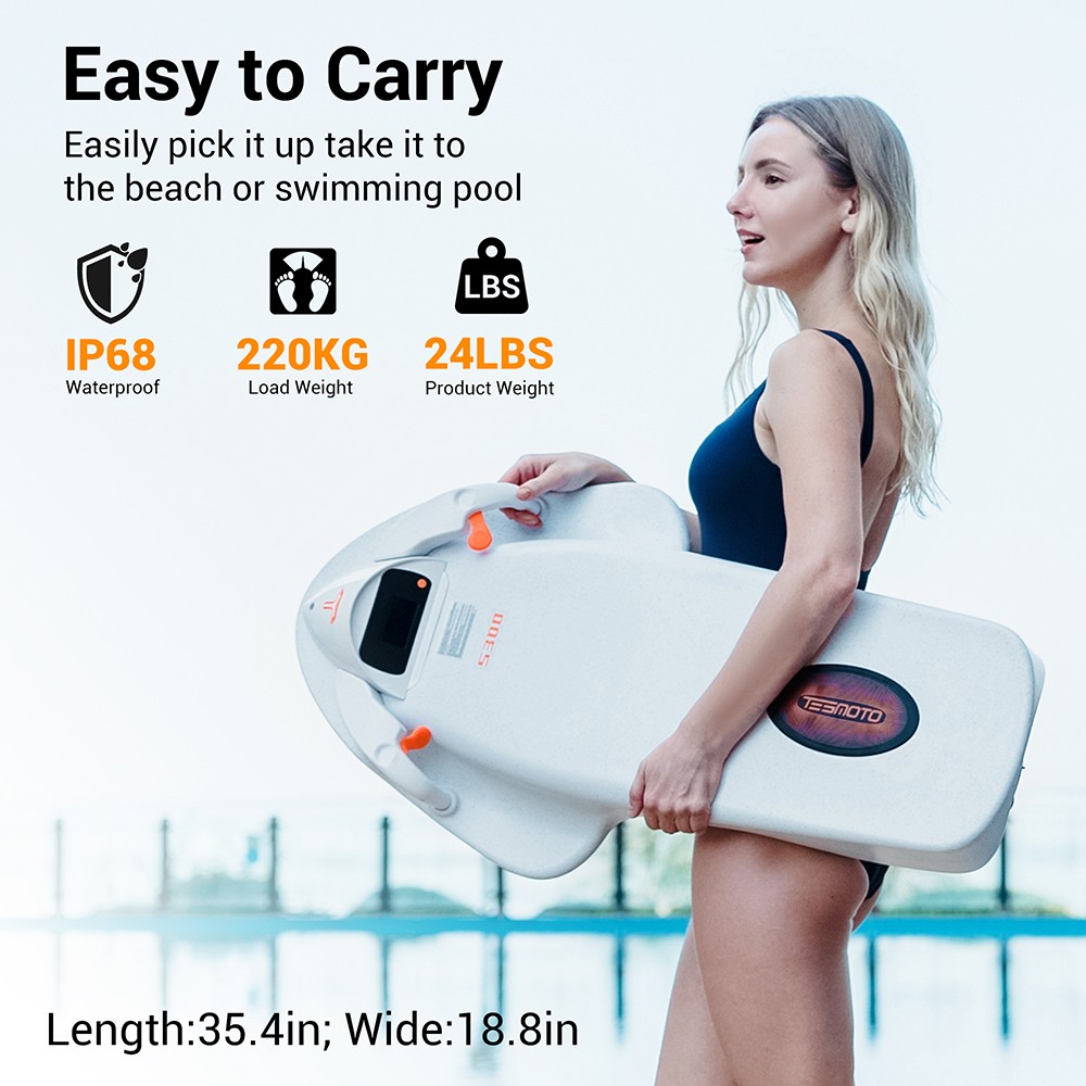 TESMOTO S300 Electric Surfboard, 3200W Motor, Dual-speed Modes, Up to 80min Playtime, IP68 Waterproof