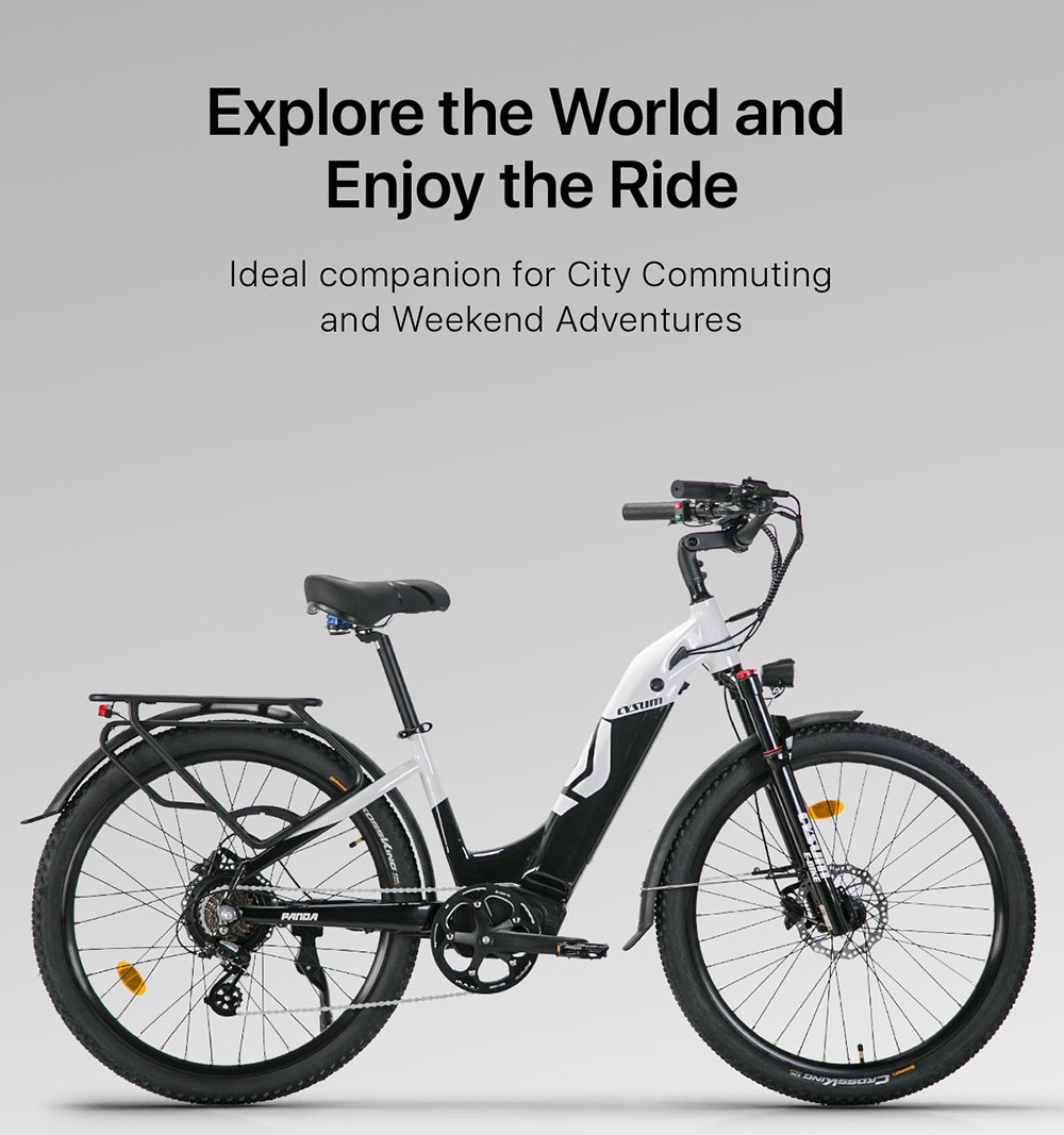 City E-bike Cysum Panda Trekking Bike, 500W 48V 14Ah(672Wh) 100KM 40km/h 75N.m Torque, Hydraulic Brake, 27.5 Tire