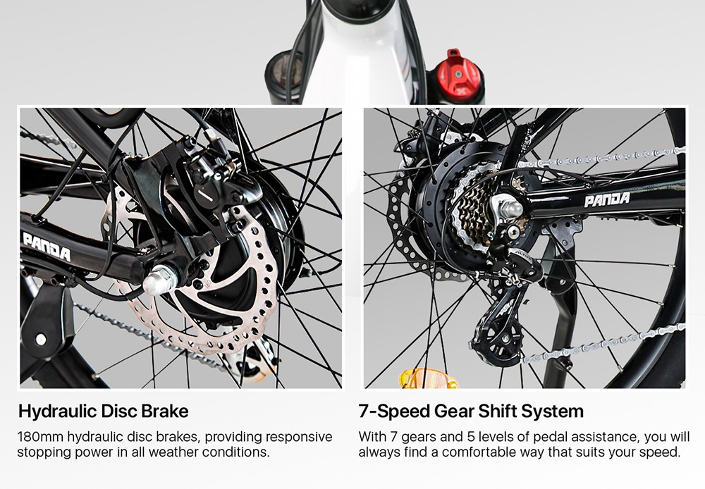 City-E-Bike Cysum Panda Trekkingrad, 500W 48V 14Ah(672Wh) 100KM 40km/h 75N.m Drehmoment, Hydraulische Bremse, 27.5 Reifen