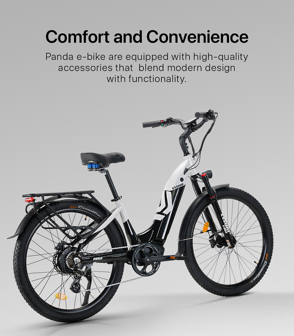 City E-bike Cysum Panda Trekking Bike, 500W 48V 14Ah(672Wh) 100KM 40km/h 75N.m Torque, Hydraulic Brake, 27.5 Tire