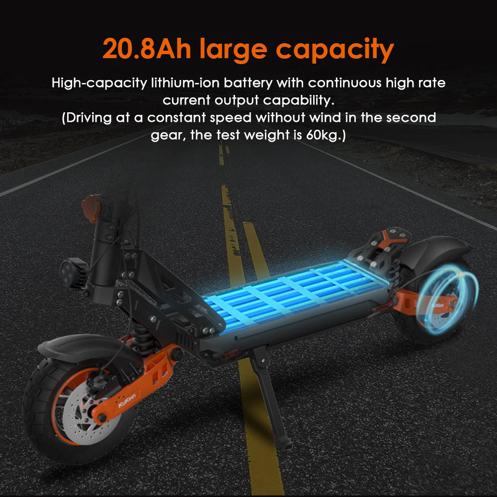 Foldable Off-road Electric Scooter KUKIRIN G2 MAX, 1000W 48V 20Ah(960Wh) 80KM 55km/h, 10*2.75 Inch Tires, 30°Climb Angle