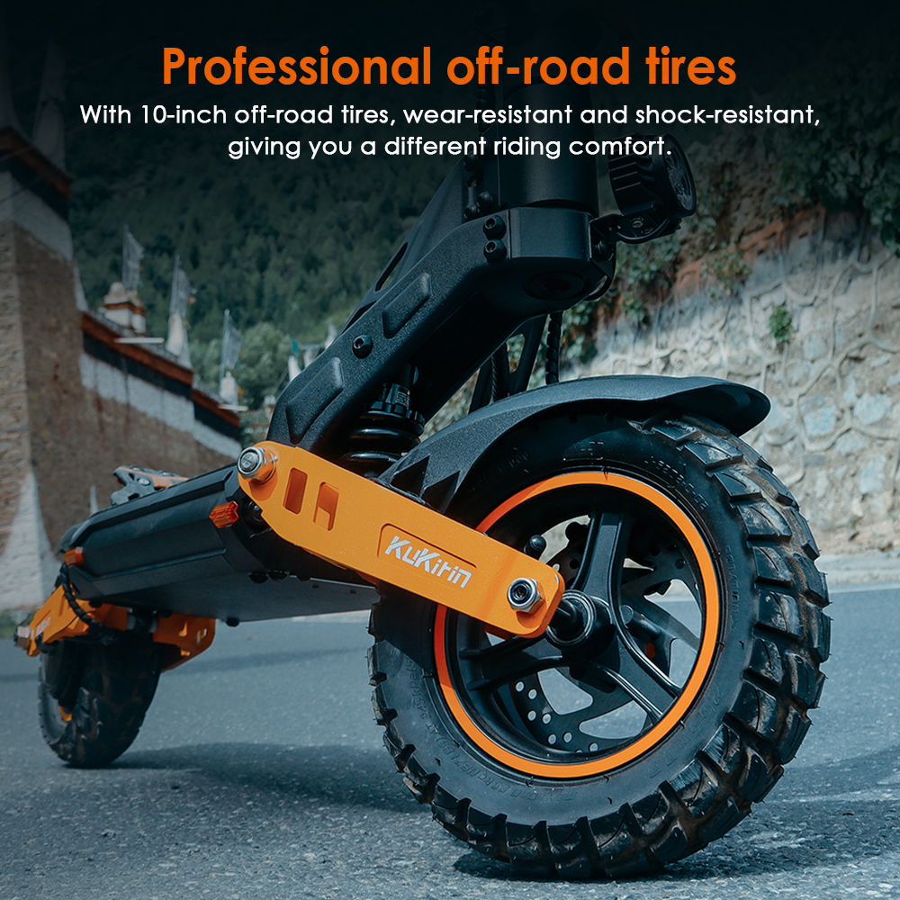 Foldable Off-road Electric Scooter KUKIRIN G2 MAX, 1000W 48V 20Ah(960Wh) 80KM 55km/h, 10*2.75 Inch Tires, 30°Climb Angle