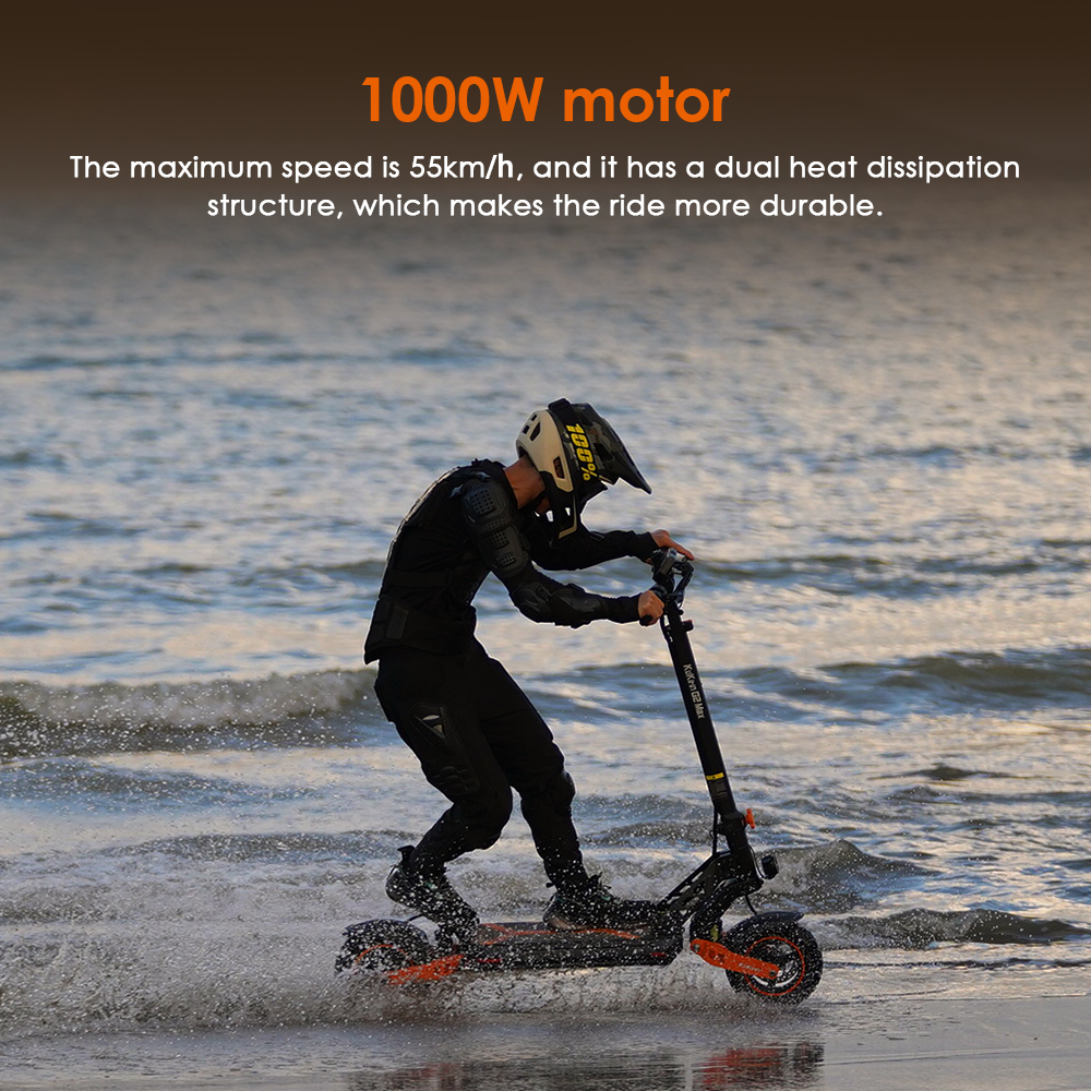 Foldable Off-road Electric Scooter KUKIRIN G2 MAX, 1000W 48V 20Ah(960Wh) 80KM 55km/h, 10*2.75 Inch Tires, 30°Climb Angle