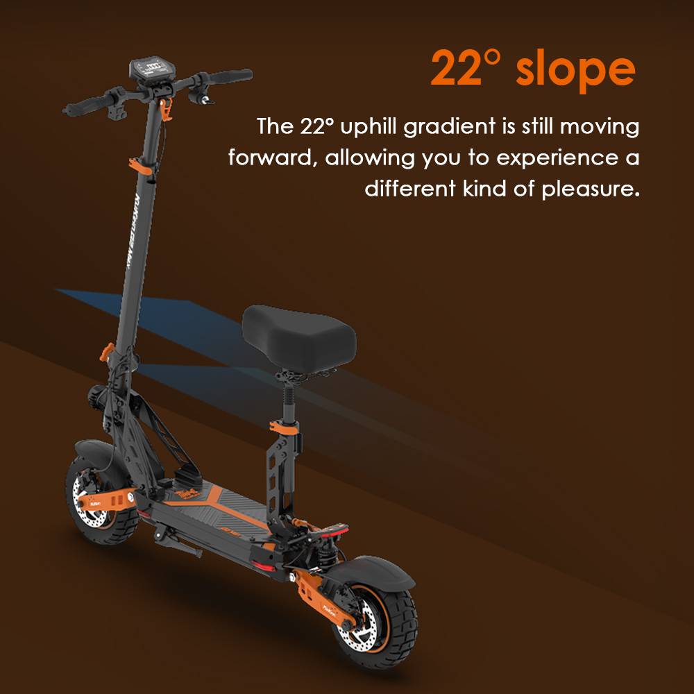 Foldable Off-road Electric Scooter KUKIRIN G2 MAX, 1000W 48V 20Ah(960Wh) 80KM 55km/h, 10*2.75 Inch Tires, 30°Climb Angle