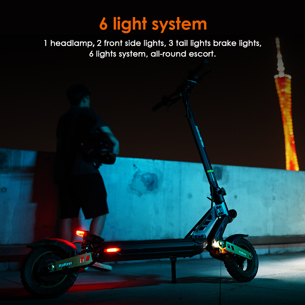 Foldable Off-road Electric Scooter KUKIRIN G2 MAX, 1000W 48V 20Ah(960Wh) 80KM 55km/h, 10*2.75 Inch Tires, 30°Climb Angle