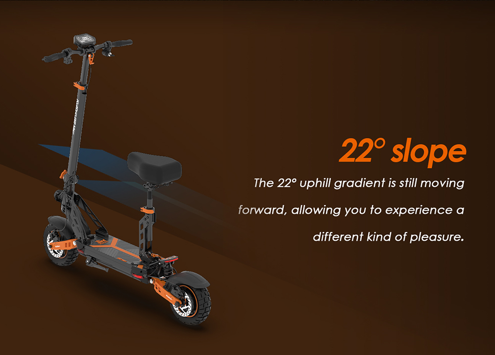 Foldable Off-road Electric Scooter KUKIRIN G2 MAX, 1000W 48V 20Ah(960Wh) 80KM 55km/h, 10*2.75 Inch Tires, 30°Climb Angle