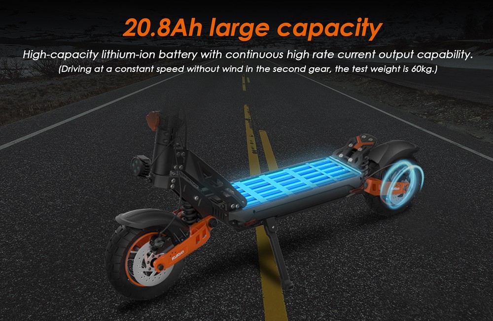 Foldable Off-road Electric Scooter KUKIRIN G2 MAX, 1000W 48V 20Ah(960Wh) 80KM 55km/h, 10*2.75 Inch Tires, 30°Climb Angle