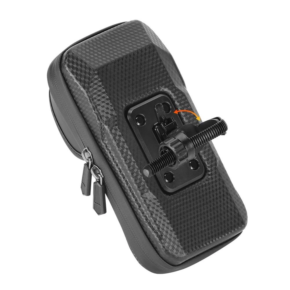  Bike Phone Holder Bike Handlebar Bag,Rain Cover, EVA Hard Shell, TPU High Sensitive Touch Screen, Up to 6.8 inches