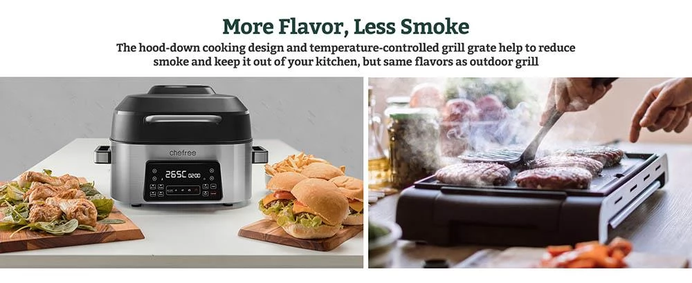 A new cooking experience with CHEFREE AFG01: ✓Grill and air fryer