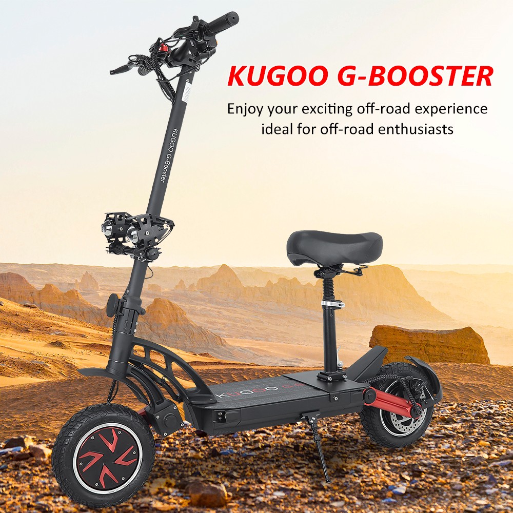 KUGOO G-Booster Foldable Electric Scooter, 10 Tire, 800W*2 Dual Motors, 48V 23Ah Battery, 85km Range