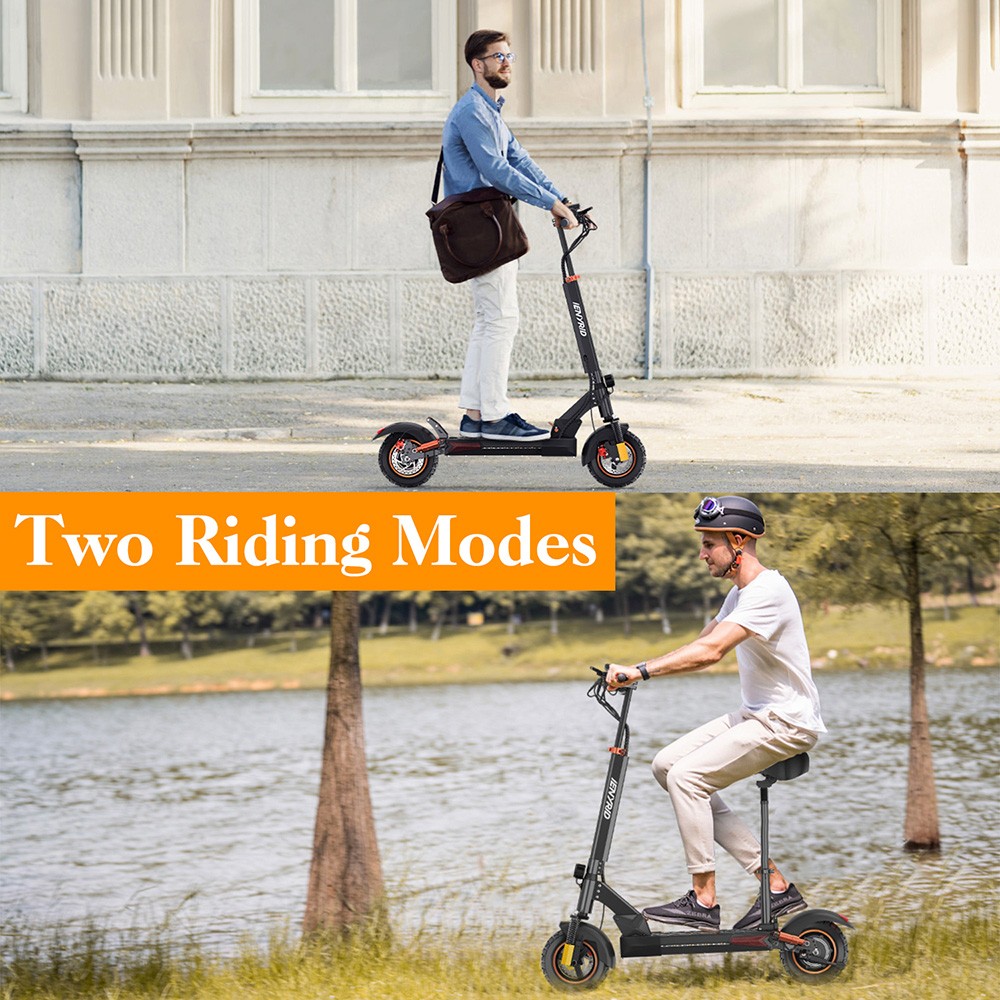 Foldable Off-road E-scooter IENYRID M4PRO S+ MAX, 800W 48V 20Ah(960Wh) 60KM 45km/h,10-inch Tires, Removable Seat, Tri-Suspension