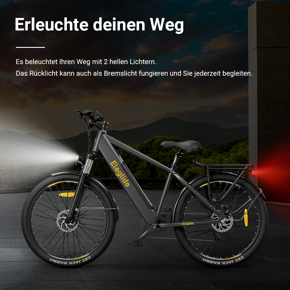 E-Bike Eleglide T1 Step-over Elektrisches Trekkingrad, 36V 13AH 250W 25KM/H 100KM Long Range 27.5 CST-Reifen