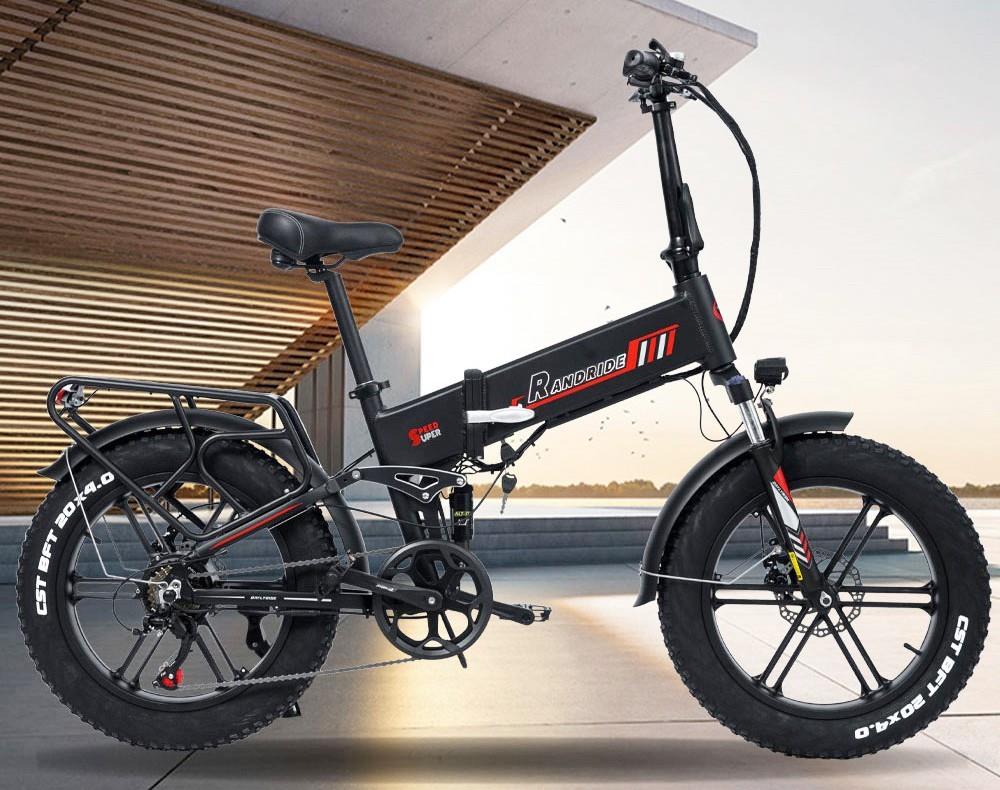 Randride YX20 20*4.0 elektrische fiets met één wiel, 1000W motor, maximale snelheid 45 km/u, 48V 17Ah accu