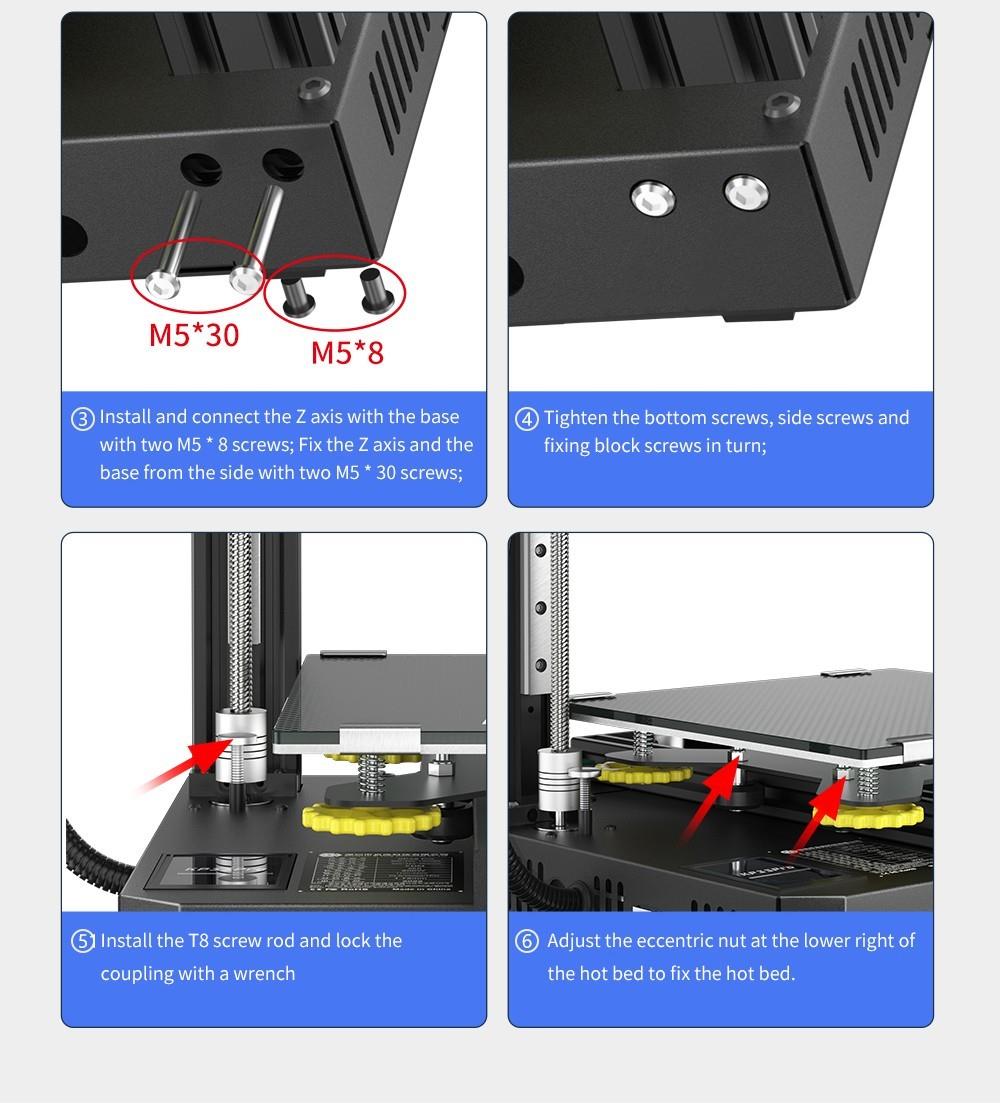 KINGROON KP3S Pro Single-Arm 3D Printer, Direct Extruder, Filament Break Detection, 200*200*200mm