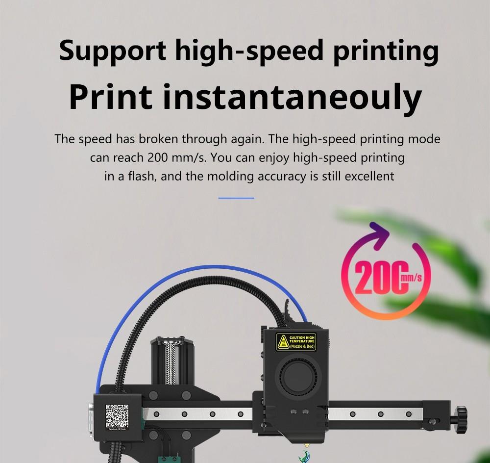 KINGROON KP3S Pro Single-Arm 3D Printer, Direct Extruder, Filament Break Detection, 200*200*200mm