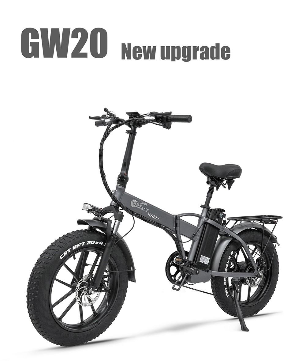 CMACEWHEEL GW20 20*4.0 Inch Tires Electric Bike, 750W Motor, 48V 17Ah  Battery, Turn Signal & Brake Warining Light 