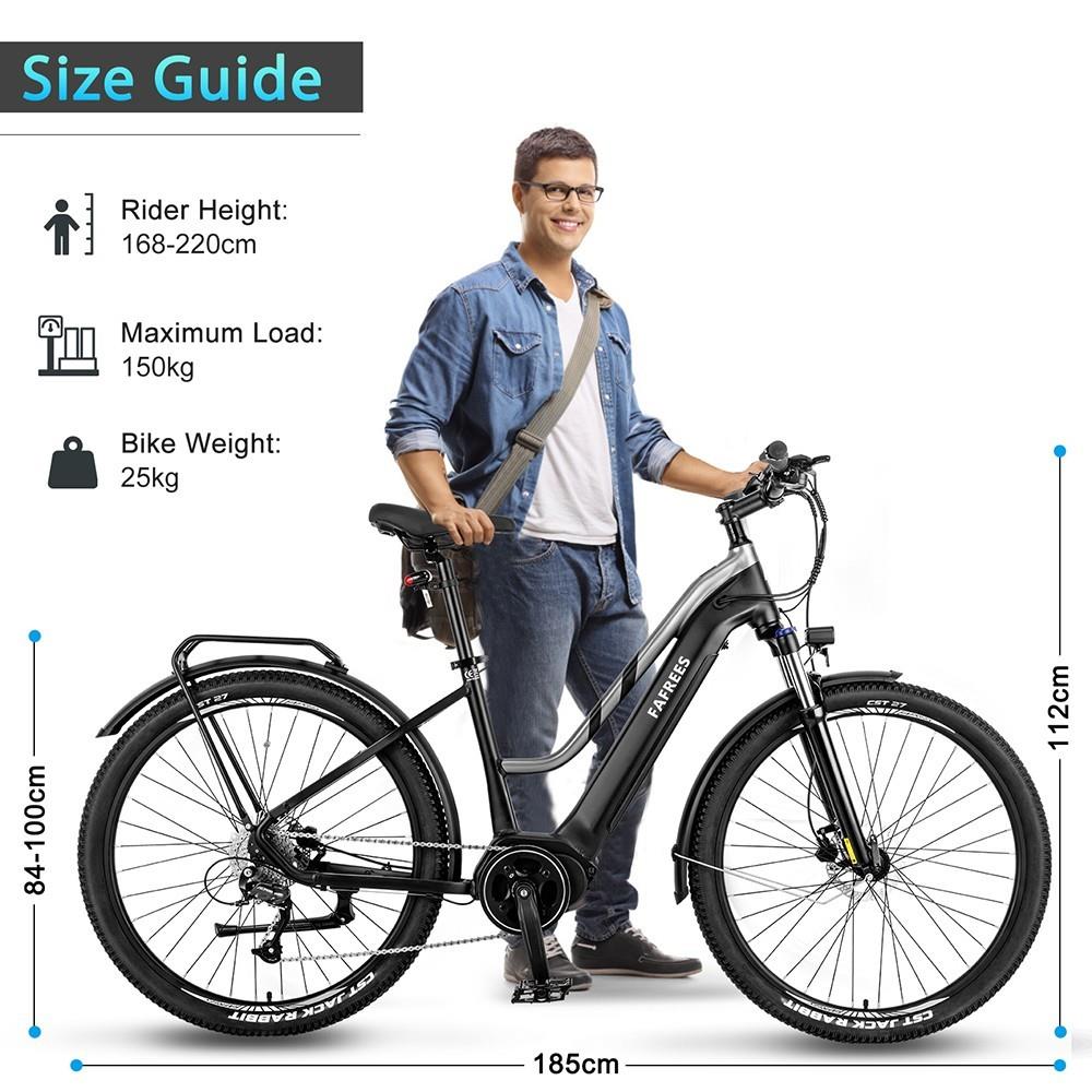 FAFREES FM8 Pro 27.5 Inch Air Tires Electric Bike, 36V 250W Mid-drive Motor, 14.5Ah Battery, 25km/h, 100-120km Range - Green