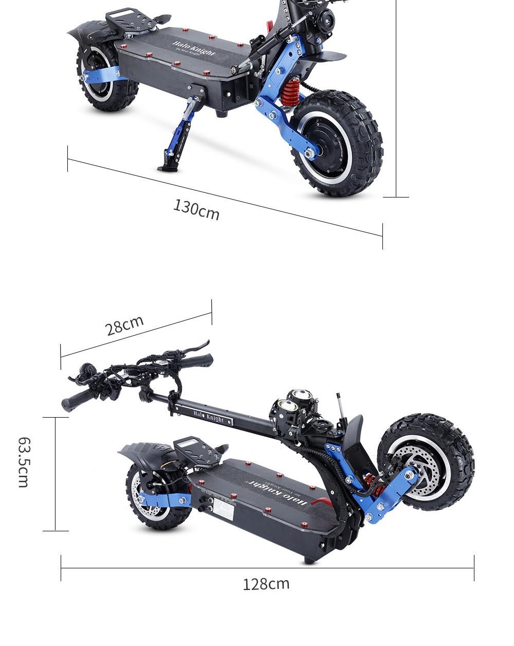 Halo Knight T108 Pro Electric Scooter 11'' Off-road Tire 3000W*2
