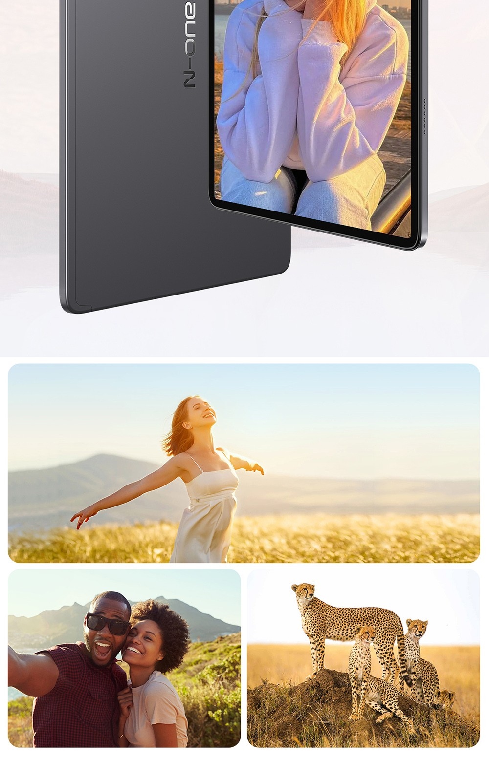 N-one NPad Q 10.1 Tablet met Lederen Hoes Octa-Core CPU, Android 13 OS, 6GB RAM 128GB ROM, 5G WiFi, BT5.0