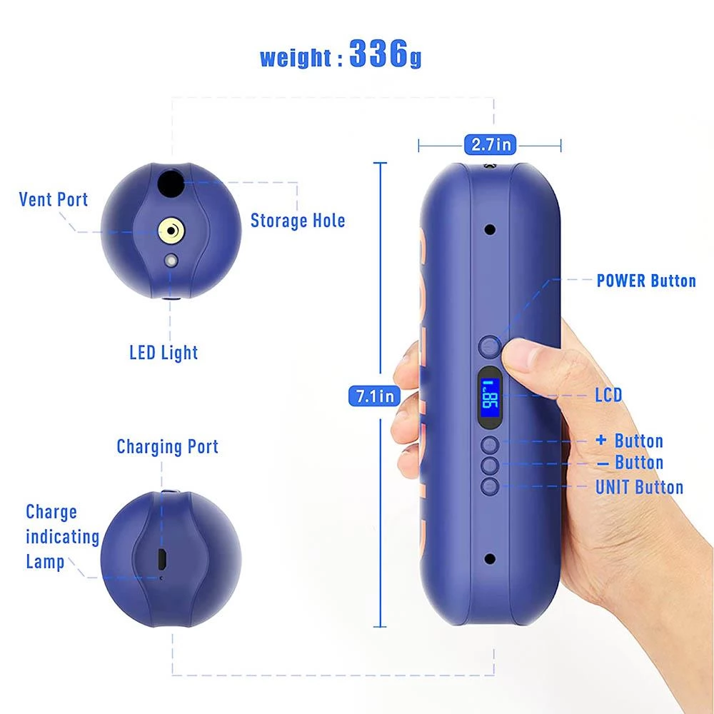 Cycplus – Pompe À Air Électrique Portable A3, Gonfleur Intelligent