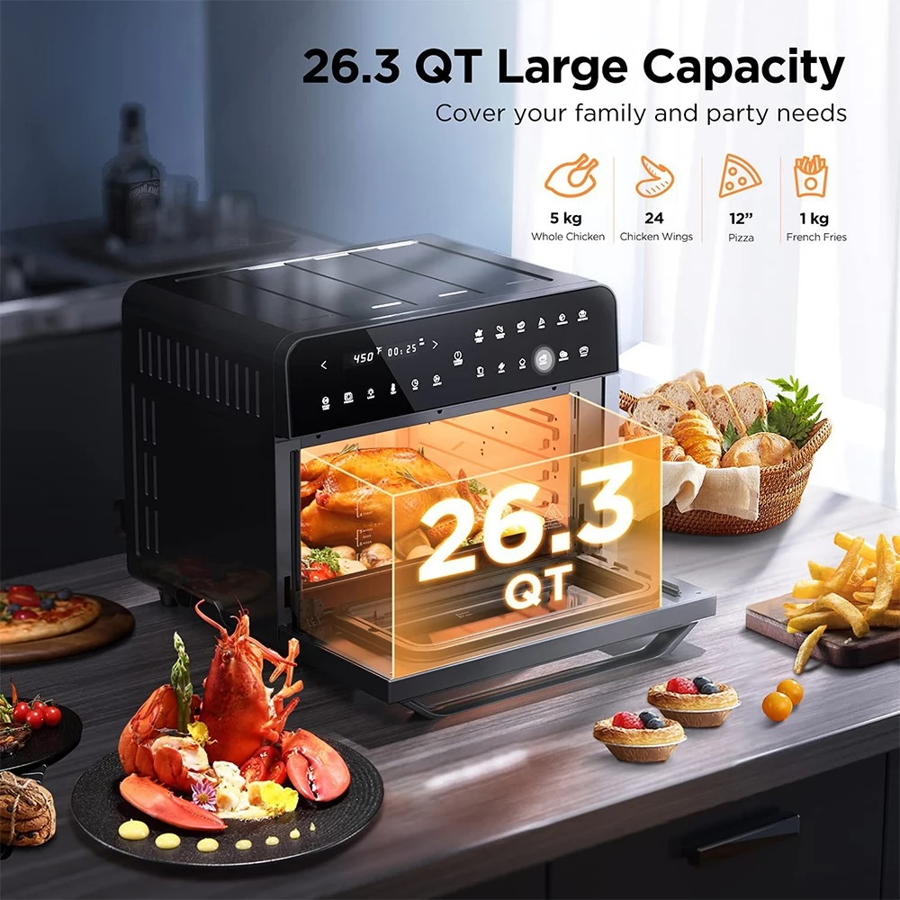 Calmdo 26.3 Quart Air Fryer Toaster Oven AF25L