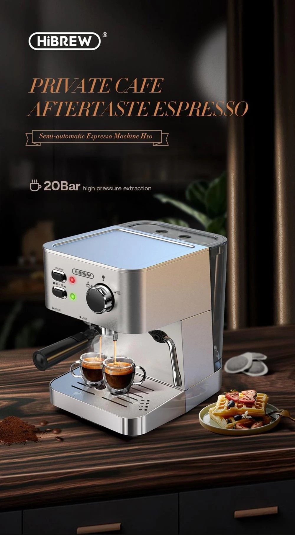 Machine à café semi-automatique italienne, 19 bars, presse-agrumes manuel, Machine  à café expresso - AliExpress