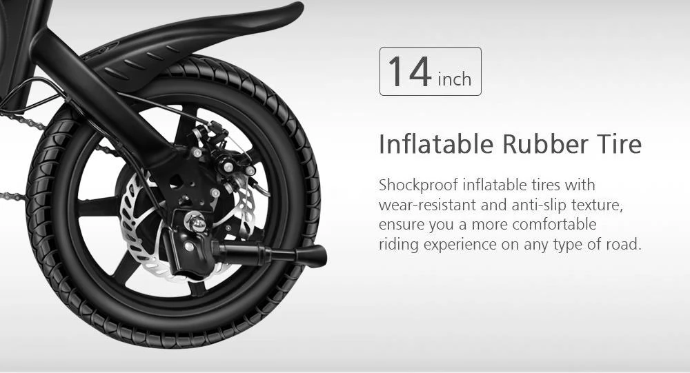 IENYRID B2 14 Inch Tire Foldable Electric Bike - 400W Motor & 48V 7.5Ah Battery