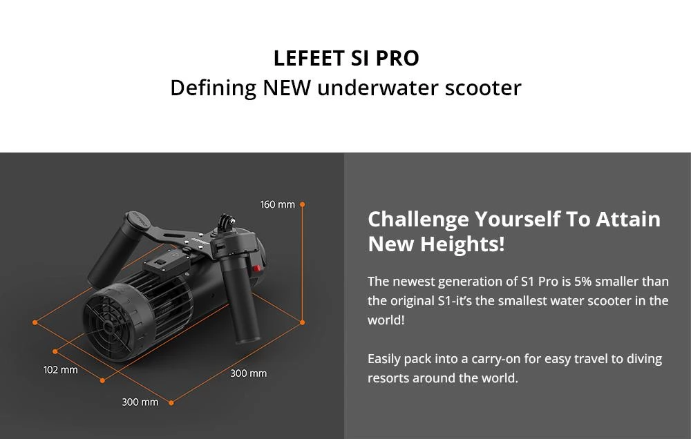 LEFEET S1 PRO Ultimate Modular Water Scooter Wireless Control 40 Meters Depth Rating 6 Modes