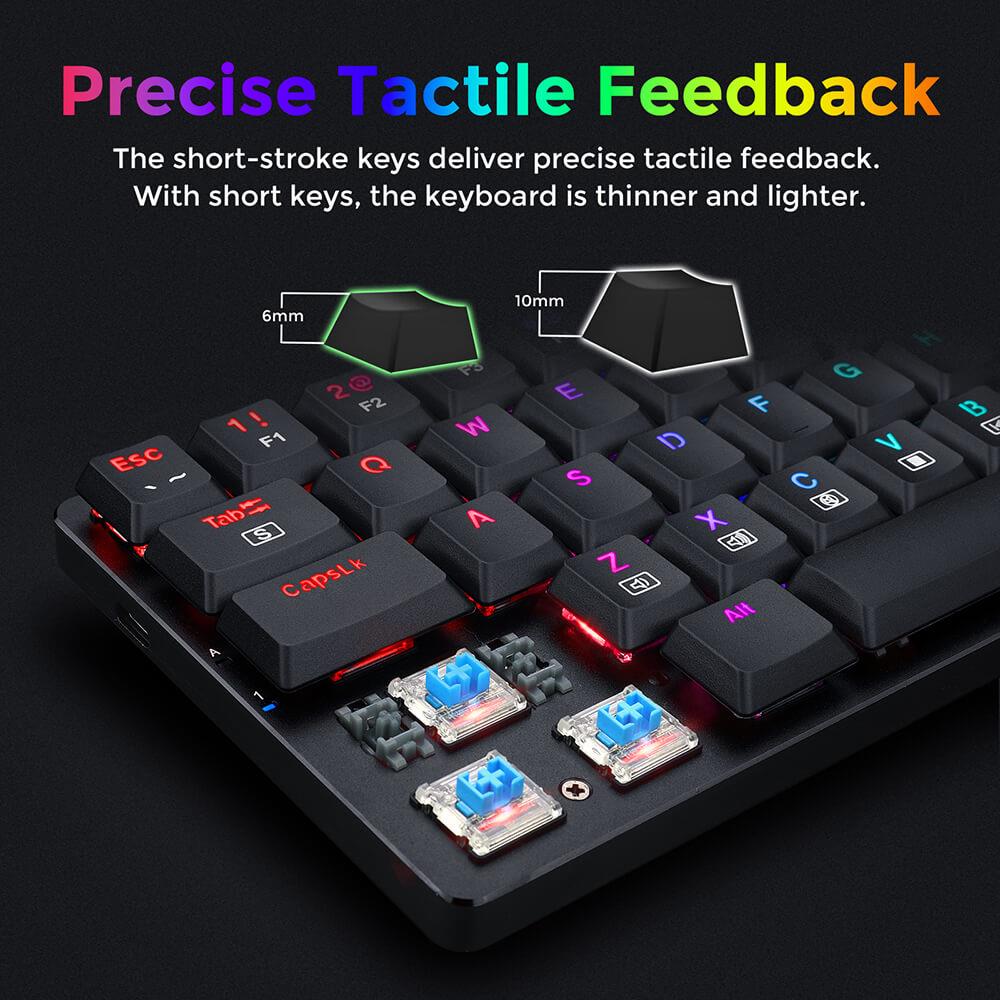 short stroke mechanical keyboard