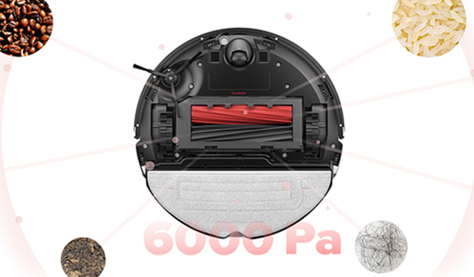 Roborock S8 Robot Vacuum Cleaner, 6000Pa Suction, DuoRoller Brush,PreciSense LiDAR Navigation, E11 Filtration Efficiency - Black