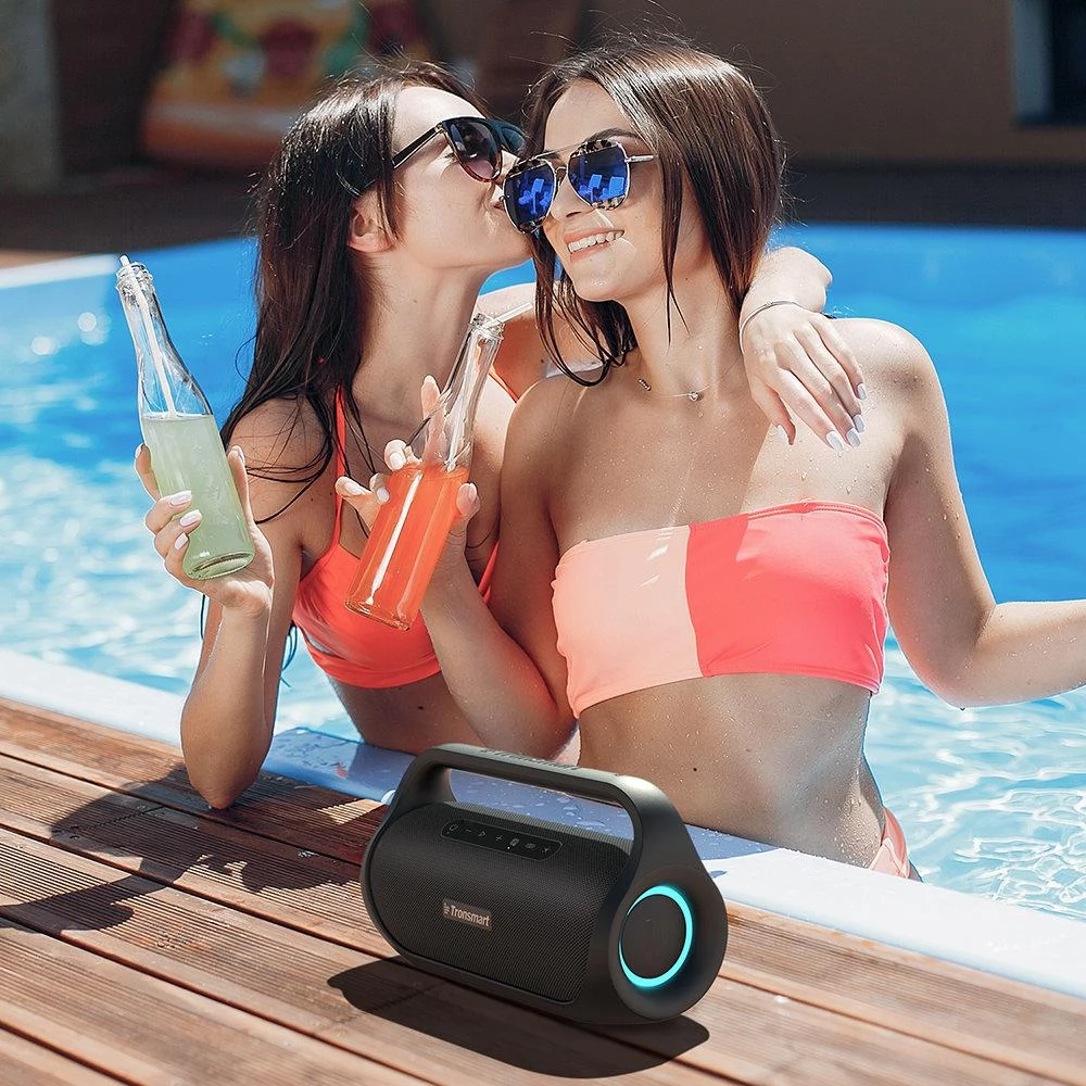 Tronsmart Bang Mini Portable Bluetooth Speaker with 50W Wireless Stereo  Sound, IPX6 Waterproof, Bluetooth 5.3, Beat-Driven Light Show, Support NFC