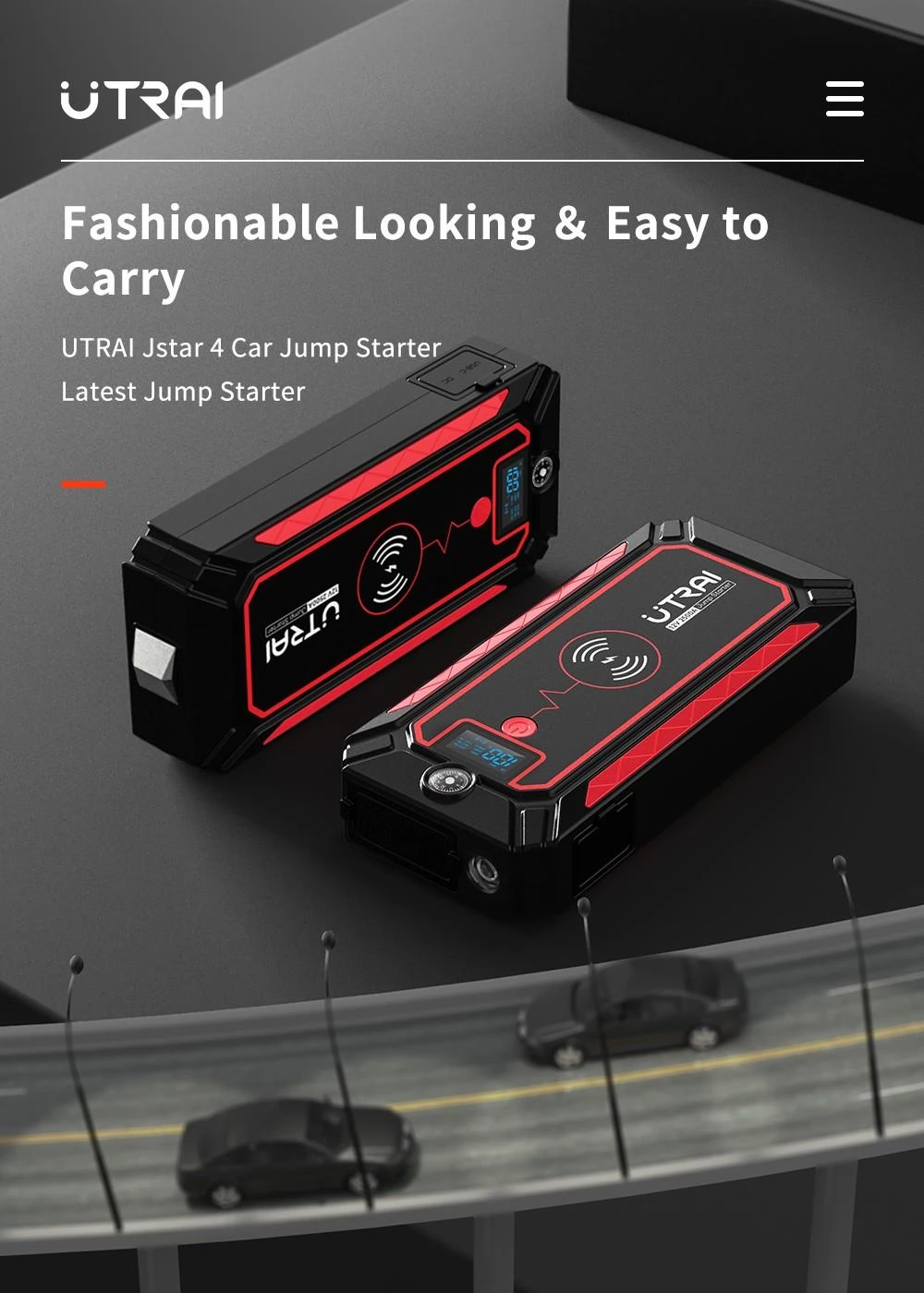 UTRAI Jstar 4 Booster Batterie, 2500A Démarreur de Batterie Voiture Moto  (8,0L Gaz ou 7,0L Diesel) - Chargeur sans Fil 10W - Portabl - Cdiscount Auto