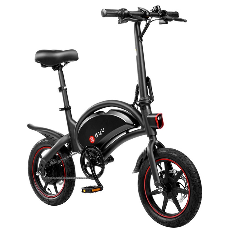 Dyu D3f With Pedal Foldable Moped Electric Bike 10ah Lithium Battery Geekmaxicom 