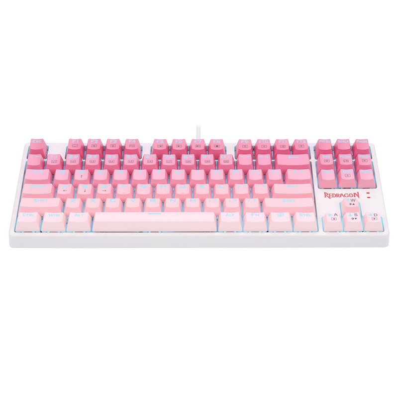 Redragon K576W-GP DAKSA TKL Wired Mechanical Keyboard 87 Keys Gradient PBT Keycap Red Switch – Pink