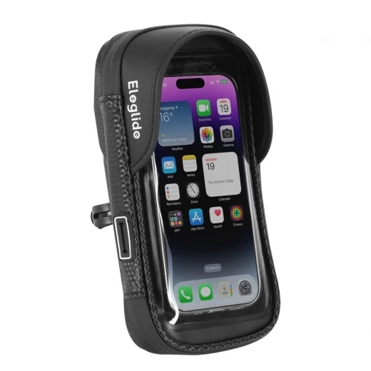 

Eleglide Bike Phone Holder Bike Handlebar Bag,Rain Cover, EVA Hard Shell, TPU High Sensitive Touch Screen, Up to 6.8 inches