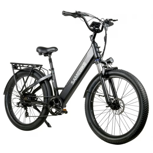 

Samebike RS-A01 26*3'' Tires Electric Bike with Rear Rack, 750W Motor with 70N.m, 48V 14Ah Battery - Black