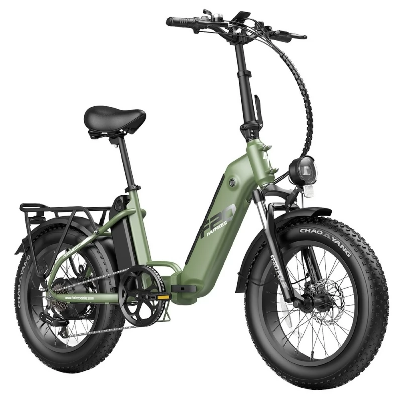 FAFREES FF20 Polar 20*4.0'' Tire Foldable Electric Bike, 48V 500W Motor,  Dual 10.4Ah Batteries - Green - GEEKMAXI.COM